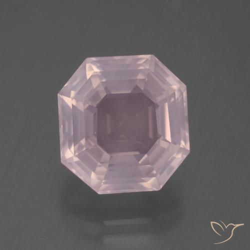 6.77ct Natural Rosado claro Cuarzo rosa, corte esmeralda, Transparente