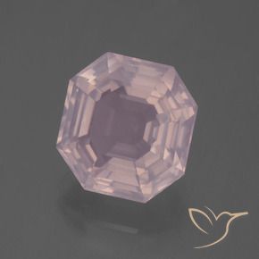 Cuarzo rosa Rosado claro natural de 6.77 ct, Corte Octágono / Esmeralda, Transparente