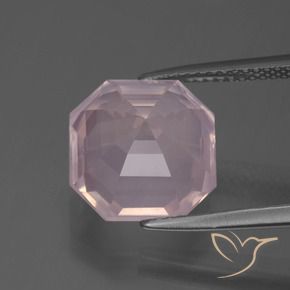 Cuarzo rosa Rosado claro natural de 6.77 ct, Corte Octágono / Esmeralda, Transparente