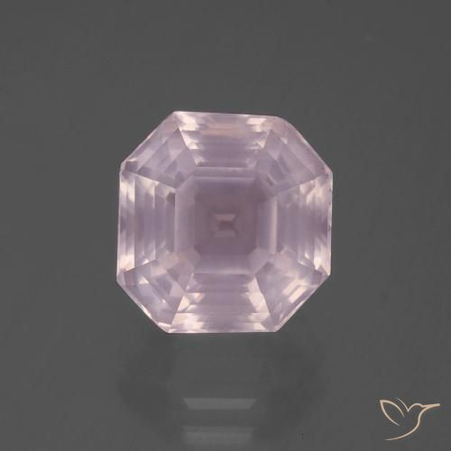 5.87ct Natural Rosado claro Cuarzo rosa, corte esmeralda, Transparente