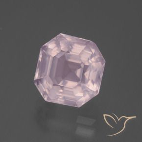 Cuarzo rosa Rosado claro natural de 5.87 ct, Corte Octágono / Esmeralda, Transparente