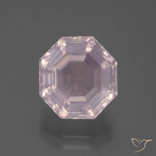 5.71ct Natural Rosado claro Cuarzo rosa, corte esmeralda, Transparente