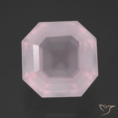 13.75ct Natural Rosado claro Cuarzo rosa, corte esmeralda, Transparente