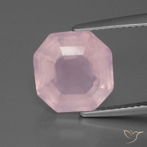 4.35ct Natural Rosado rosa medio Cuarzo rosa, corte esmeralda, Transparente