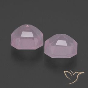 Gemas de Cuarzo rosa Rosado claro natural de 6.00 ct, Corte Octágono / Esmeralda, Transparente