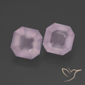 Gemas de Cuarzo rosa Rosado claro natural de 4.64 ct, Corte Octágono / Esmeralda, Transparente