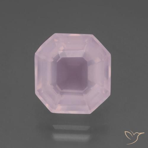 7.39ct Natural Rosado Bubblegum Cuarzo rosa, corte esmeralda, Transparente