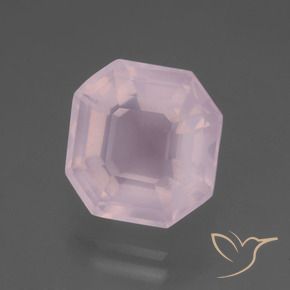 Cuarzo rosa Rosado Bubblegum natural de 7.39 ct, Corte Octágono / Esmeralda, Transparente