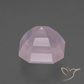 Cuarzo rosa Rosado Bubblegum natural de 7.39 ct, Corte Octágono / Esmeralda, Transparente