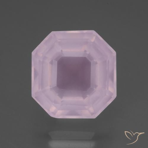 9.17ct Natural Rosado Bubblegum Cuarzo rosa, corte esmeralda, Transparente