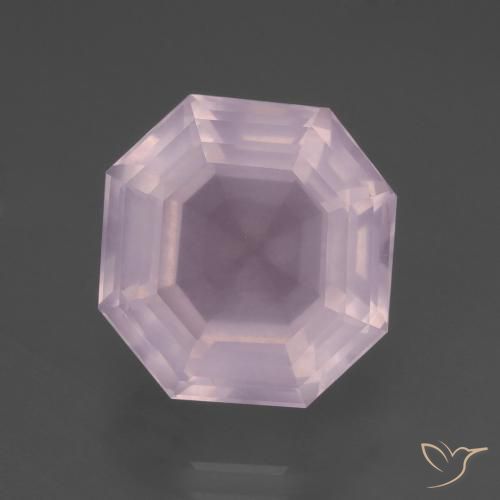 9.14ct Natural Rosado claro Cuarzo rosa, corte esmeralda, Transparente