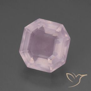 Cuarzo rosa Rosado Bubblegum natural de 6.48 ct, Corte Octágono / Esmeralda, Transparente