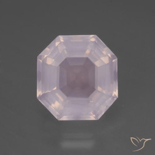6.79ct Natural Rosado Bubblegum Cuarzo rosa, corte esmeralda, Transparente