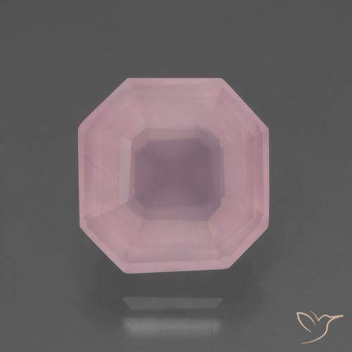 7.07ct Natural Rosado medio Cuarzo rosa, corte esmeralda, Transparente
