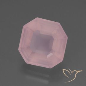 Cuarzo rosa Rosado medio natural de 7.07 ct, Corte Octágono / Esmeralda, Transparente