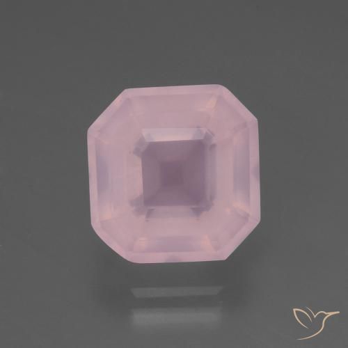 5.65ct Natural Rosado medio Cuarzo rosa, corte esmeralda, Transparente