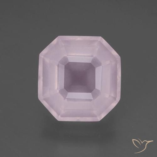 6.13ct Natural Rosado claro Cuarzo rosa, corte esmeralda, Transparente