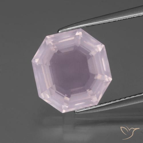 6.67ct Natural Rosado Bubblegum Cuarzo rosa, corte esmeralda, Transparente