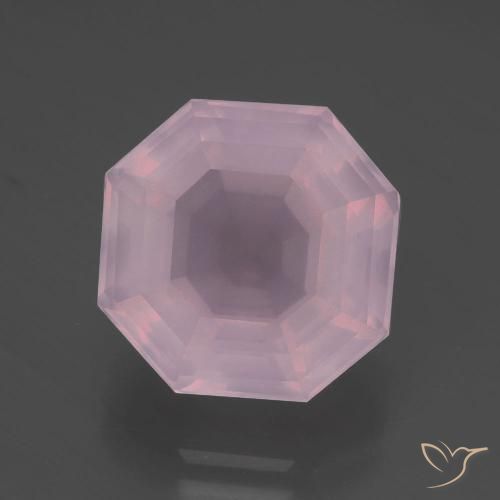 7.04ct Natural Rosa rosado Cuarzo rosa, corte esmeralda, Transparente