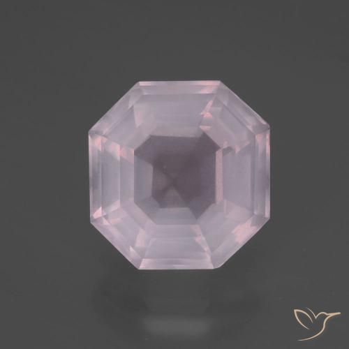 5.44ct Natural Rosado Bubblegum Cuarzo rosa, corte esmeralda, Transparente