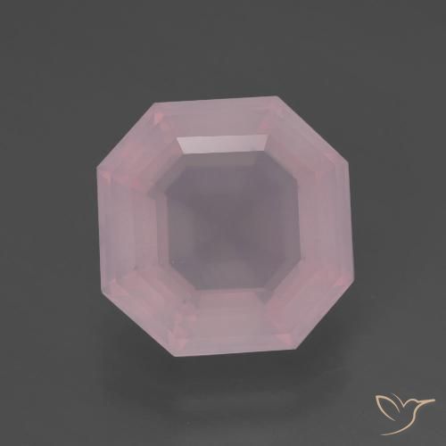 5.74ct Natural Rosado claro Cuarzo rosa, corte esmeralda, Transparente