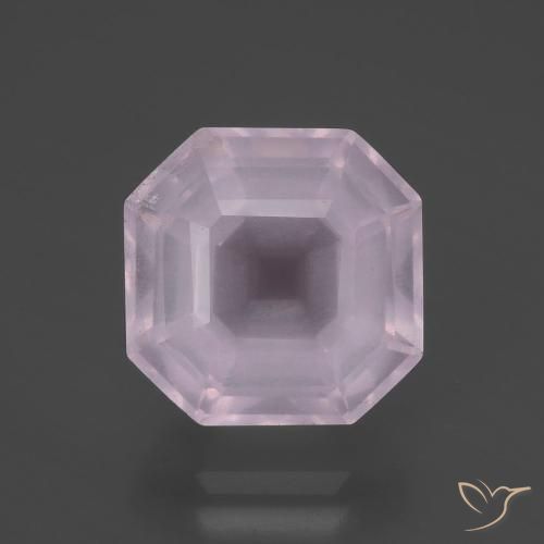 6.22ct Natural Rosado claro Cuarzo rosa, corte esmeralda, Transparente