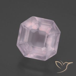 Cuarzo rosa Rosado claro natural de 6.22 ct, Corte Octágono / Esmeralda, Transparente