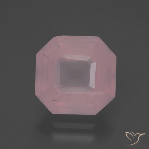 5.14ct Natural Rosa rosado Cuarzo rosa, corte esmeralda, Transparente
