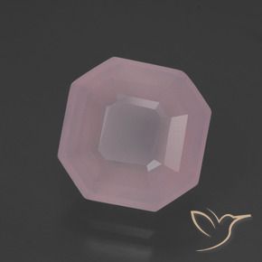 Cuarzo rosa Rosado claro natural de 5.73 ct, Corte Octágono / Esmeralda, Transparente