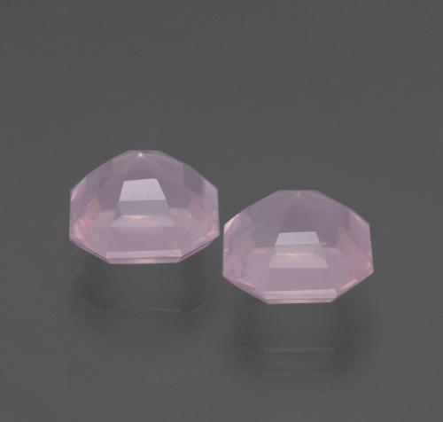 Gemas de cuarzo rosa rosa natural de 5,03 ct, corte esmeralda, transparente