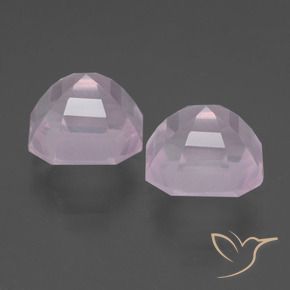 Gemas de Cuarzo rosa Rosado rosa muy claro natural de 8.14 ct, Corte Octágono / Esmeralda, Transparente