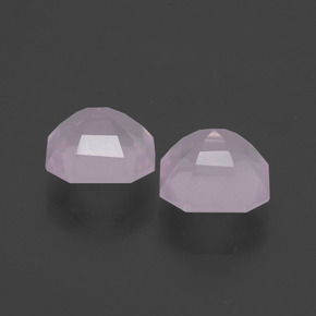 Gemas de cuarzo rosa rosa natural de 3,47 ct, corte esmeralda, transparente