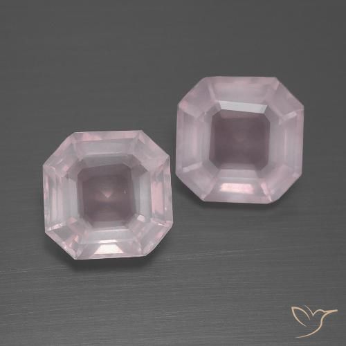 4.72ctw Natural Rosado Bubblegum Cuarzo rosa, corte esmeralda, Transparente