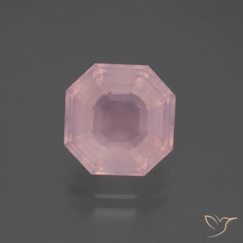 4.60ct Natural Rosado vívido Cuarzo rosa, corte esmeralda, Transparente