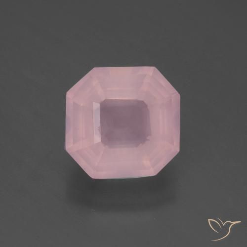 4.13ct Natural Rosado medio Cuarzo rosa, corte esmeralda, Transparente
