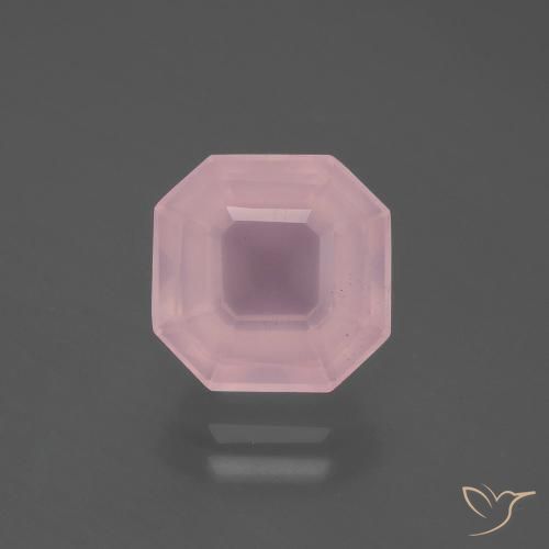 4.47ct Natural Rosado medio Cuarzo rosa, corte esmeralda, Transparente