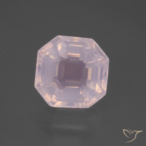 6.53ct Natural Rosado claro Cuarzo rosa, corte esmeralda, Transparente