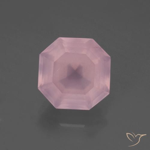 5.53ct Natural Rosado medio Cuarzo rosa, corte esmeralda, Transparente