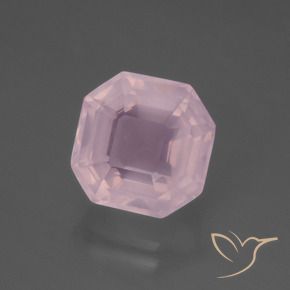 Cuarzo rosa Rosado claro natural de 5.60 ct, Corte Octágono / Esmeralda, Transparente