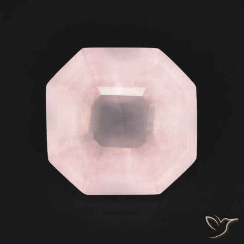 4.41ct Natural Rosado claro Cuarzo rosa, corte esmeralda, Transparente