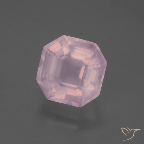 Cuarzo rosa Rosado Bubblegum natural de 4.99 ct, Corte Octágono / Esmeralda, Transparente