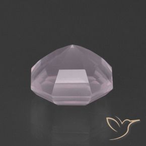 Cuarzo rosa Rosado claro natural de 4.22 ct, Corte Octágono / Esmeralda, Transparente
