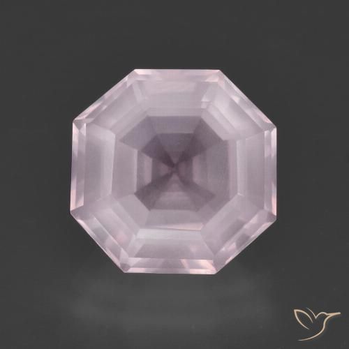 4.18ct Natural Rosado claro Cuarzo rosa, corte esmeralda, Transparente