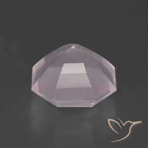 Cuarzo rosa Rosado claro natural de 4.18 ct, Corte Octágono / Esmeralda, Transparente