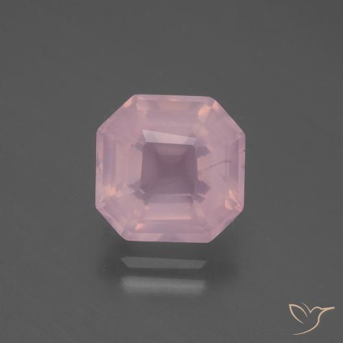 3.96ct Natural Rosa rosado Cuarzo rosa, corte esmeralda, Transparente
