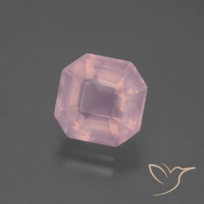 Cuarzo rosa Rosa rosado natural de 3.96 ct, Corte Octágono / Esmeralda, Transparente
