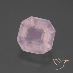 Cuarzo rosa Rosado Bubblegum natural de 5.64 ct, Corte Octágono / Esmeralda, Transparente
