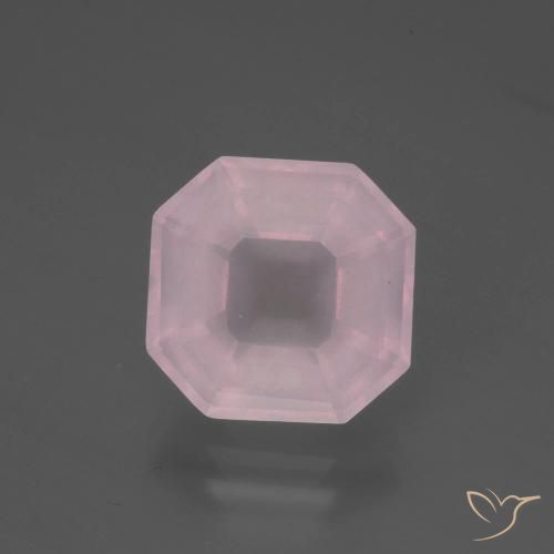 5.34ct Natural Rosa rosado Cuarzo rosa, corte esmeralda, Transparente