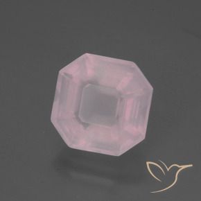 Cuarzo rosa Rosa rosado natural de 5.34 ct, Corte Octágono / Esmeralda, Transparente