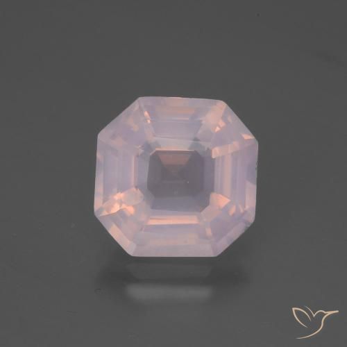 4.48ct Natural Rosado claro Cuarzo rosa, corte esmeralda, Transparente